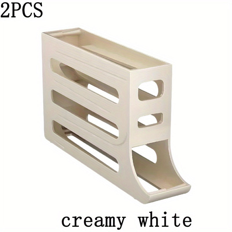 innovador dispensador estante para huevos de 4 capas. Puede contener hasta 30 huevos para almacenar en la puerta lateral del refrigerador.