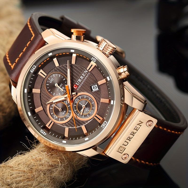 Relojes para hombre Reloj de pulsera deportivo de cuarzo con cronógrafo y fecha para hombre