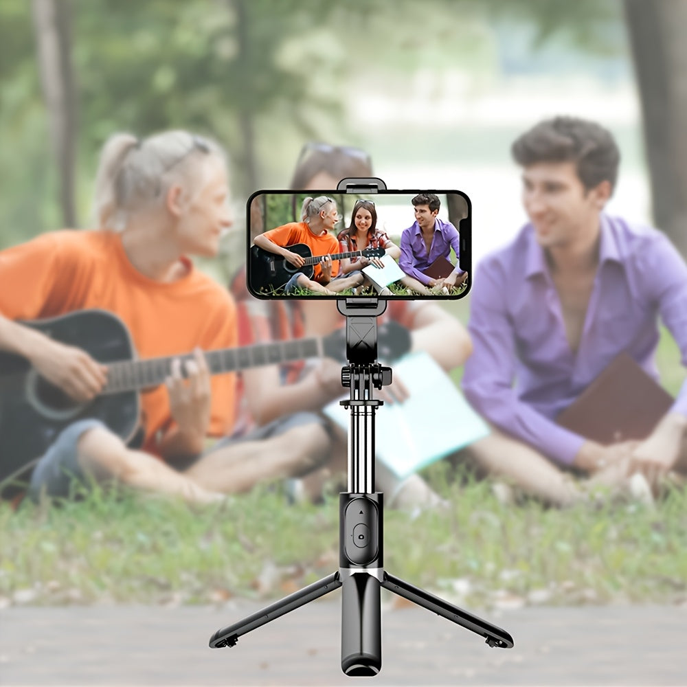 Palo selfie extensible para teléfono de 40 pulgadas, soporte de suelo profesional diseñado para transmisión en vivo con control remoto inalámbrico, trípode para teléfono inteligente, giratorio de 360°, monopié de mano