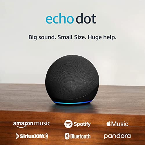 Amazon Echo Dot, altavoz Alexa con sonido vibrante, ideal para dormitorios, comedores y oficinas, color carbón