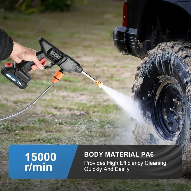 Hidrolavadora inalámbrica con batería recargable, ideal para auto, patio, entrada, jardín y zonas verdes. Boquilla de espuma de acero inoxidable, herramienta portátil para lavado de autos. NAUDHENM