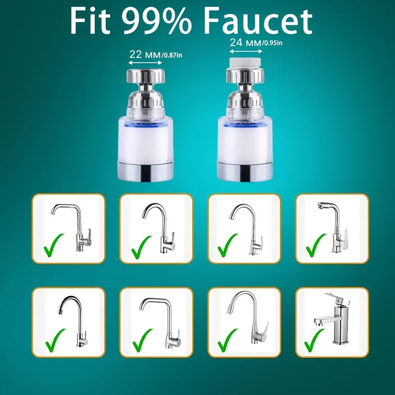 Grifo purificador de agua (juego de 7/14 piezas), grifo purificador de agua multifuncional con filtro reemplazable, apto para cocina, lavabo, inodoro y ducha. No requiere electricidad. Compatible con roscas estándar, fácil