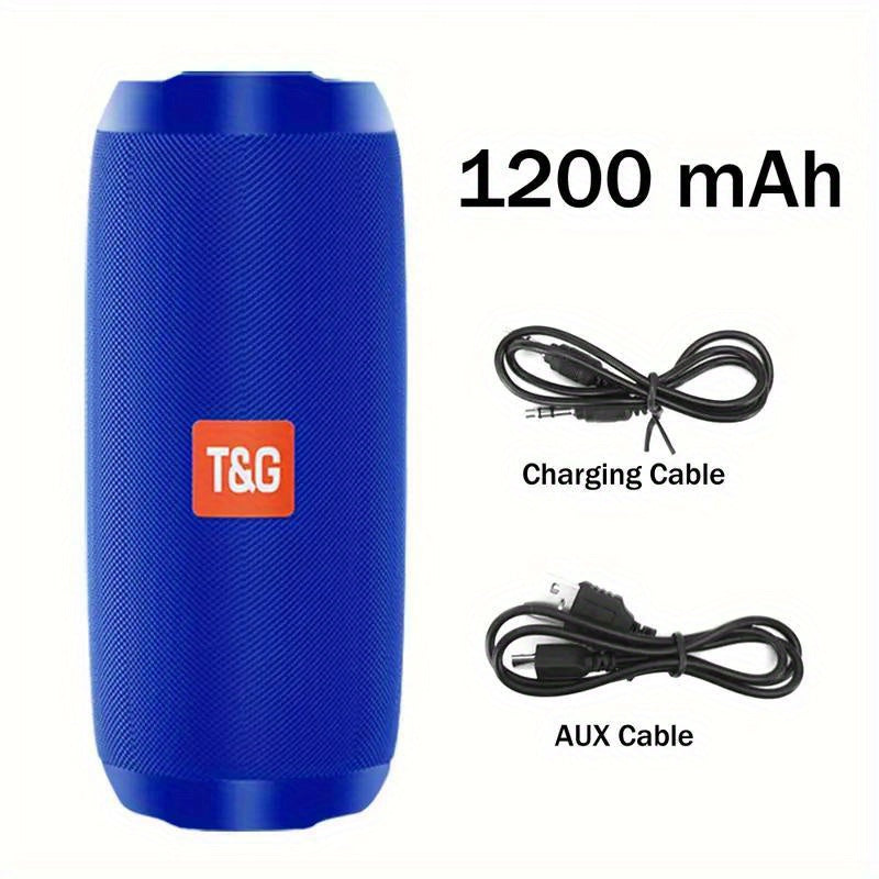 Altavoz inalámbrico portátil don cable de carga y cable auxiliar. bocina audio inalámbrico con tarjeta enchufable y disco U, sonido envolvente 3D, barra de subwoofer estéreo TWS, llamadas manos libres, FM, tarjeta TF y di