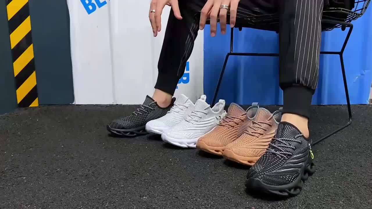 DAMYUAN Zapatillas ligeras y transpirables para hombre - Suela de EVA antideslizante, zapatillas bajas para correr, caminar, entrenar, parte superior de tela y plantilla acolchada - Zapatillas deportivas informales para todas