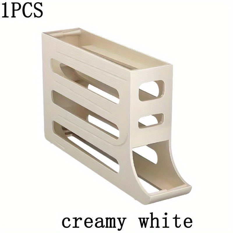 innovador dispensador estante para huevos de 4 capas. Puede contener hasta 30 huevos para almacenar en la puerta lateral del refrigerador.