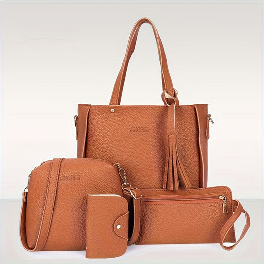 Set de cuatro bolsos para madre e hija.
Funcionalidad y elegancia.