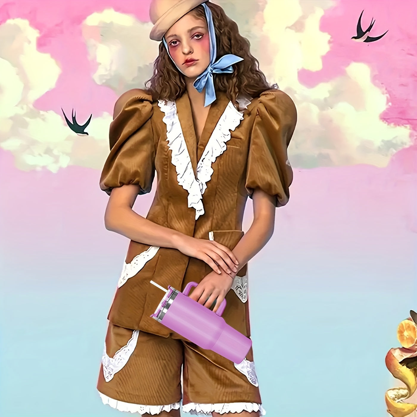 Vaso de acero inoxidable de 1,2 litros con asa y tapa con pajita, taza térmica de viaje para deportes, fitness y actividades al aire libre, reutilizable para coche, botella de agua de gran capacidad (1,2 litros), varios colo