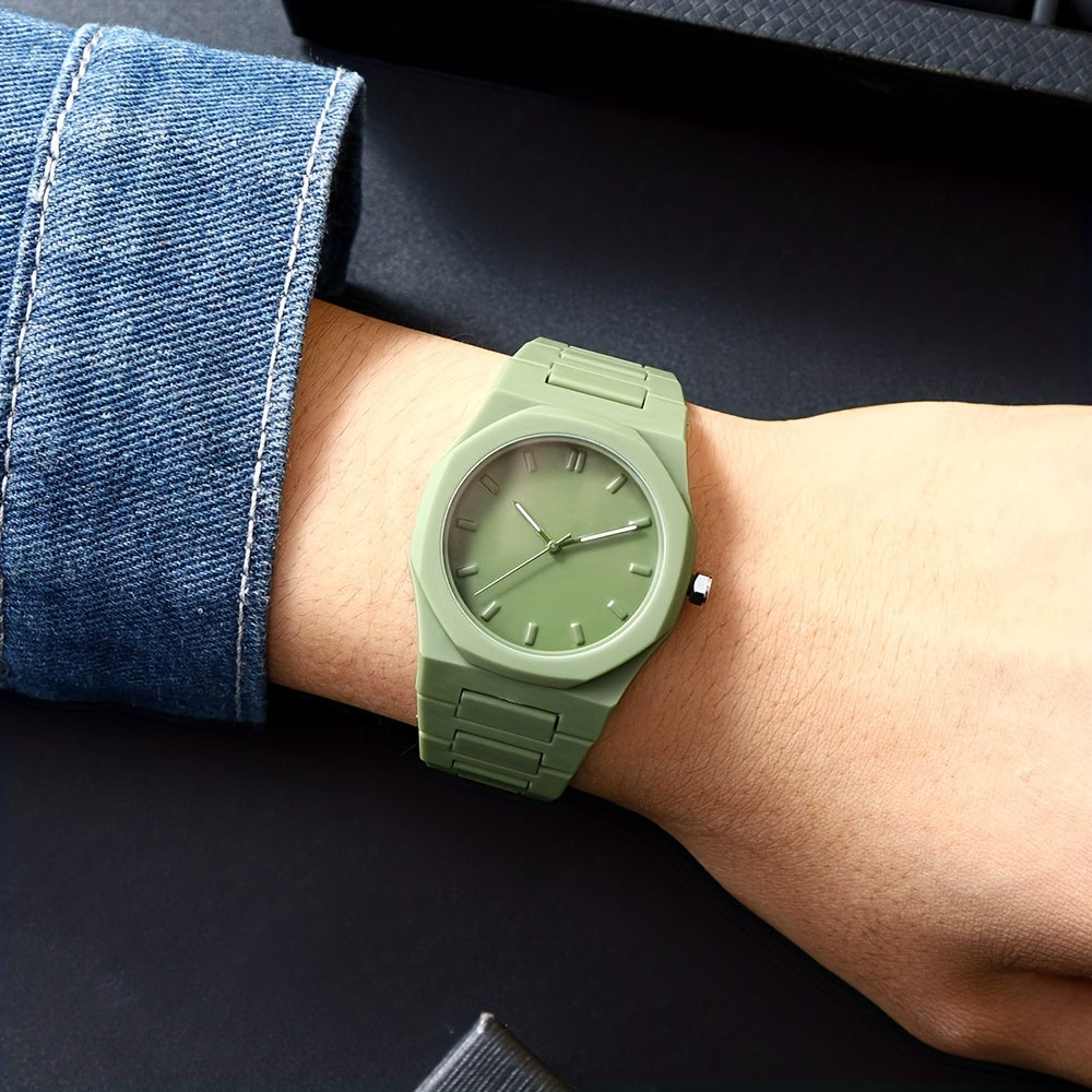 [Relojes de cuarzo para hombres] Reloj de cuarzo para hombre con números arábigos negros, relojes de estilo informal de negocios para hombres, diseño minimalista para vestimenta informal, reloj perfecto para Halloween, Nav