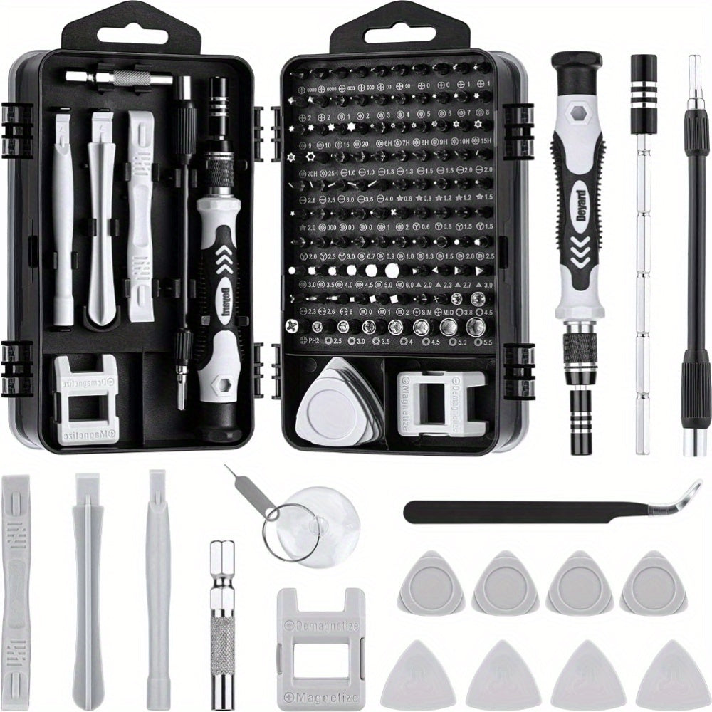 Juego de destornilladores de precisión 115 en 1, juego de puntas para iPhone, portátil, PC, reloj, gafas y otros dispositivos electrónicos, mini juego de destornilladores con estuche.