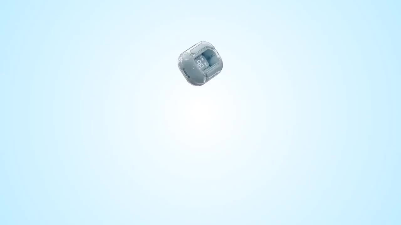 [Auriculares inalámbricos de moda] Auriculares inalámbricos Space Capsule transparentes | Reducción de ruido, carga tipo C, diseño negro elegante, cómodos y ligeros, perfectos para deportes, desplazamientos y entretenimi