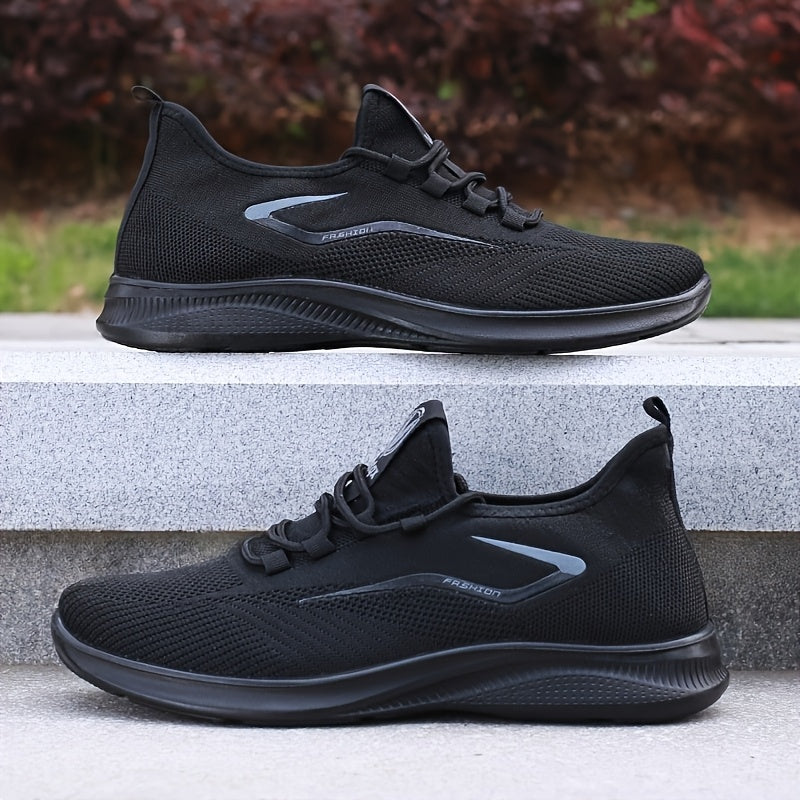 Zapatillas ligeras antideslizantes para hombre, zapatillas informales de malla transpirable sin cordones para gimnasio, viajes y senderismo, cómodas zapatillas bajas con amortiguación y suela de goma para todas las estacion