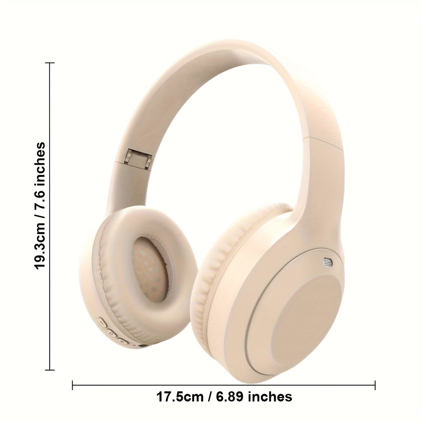 Auriculares inalámbricos con cancelación de ruido y micrófono, plegables y ligeros, con graves profundos y alta fidelidad, ideales para viajes y trabajo.