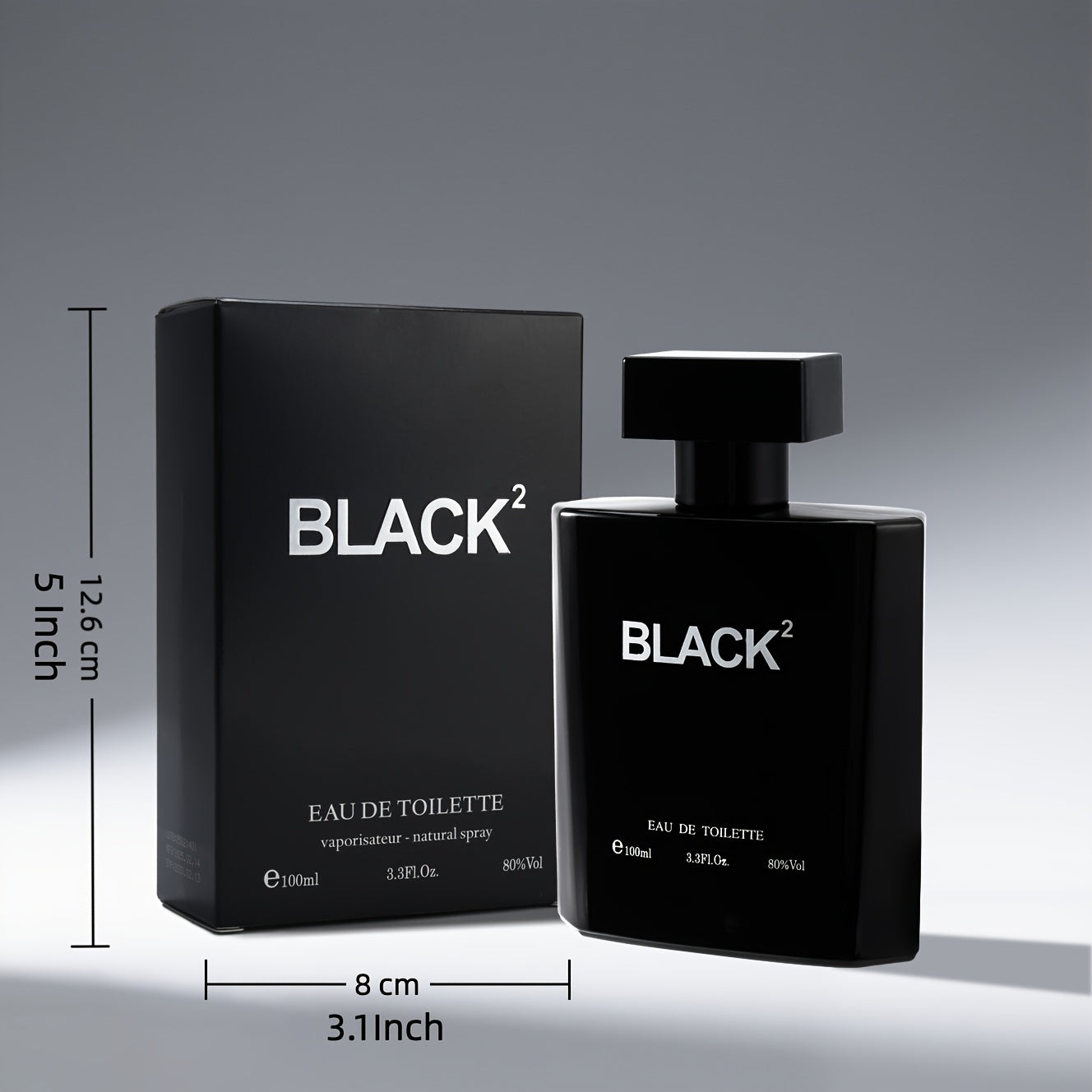 Colonia para hombre - Aroma masculino fresco y amaderado de larga duración (12 horas) con pachulí, ciprés y cuero - Elegante frasco negro - Fragancia para uso diario y ocasiones especiales - Regalo de cumpleaños o festivo