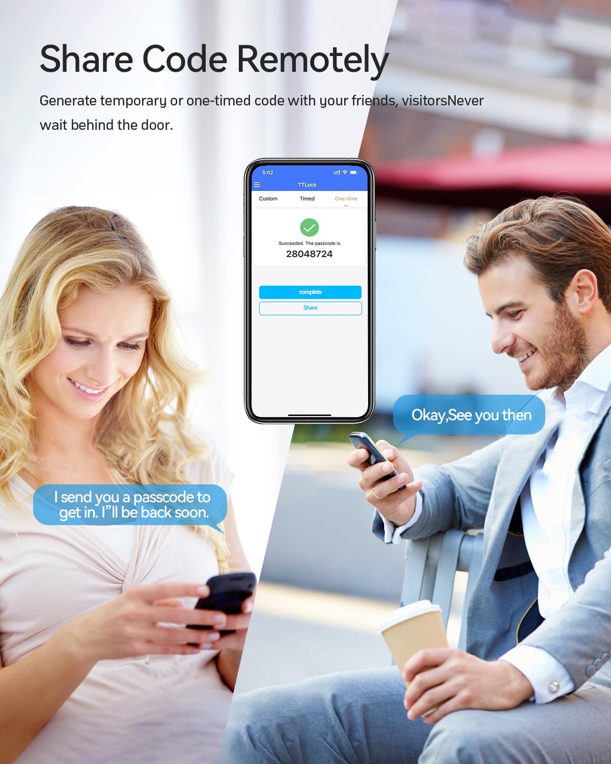 Cerradura inteligente TMEZON con lector de huellas dactilares, entrada sin llave, manija, compatible con APP/tarjetas/códigos/llaves/huellas dactilares. Cerradura electrónica biométrica sin llave para dormitorio, hogar, hotel u oficina.