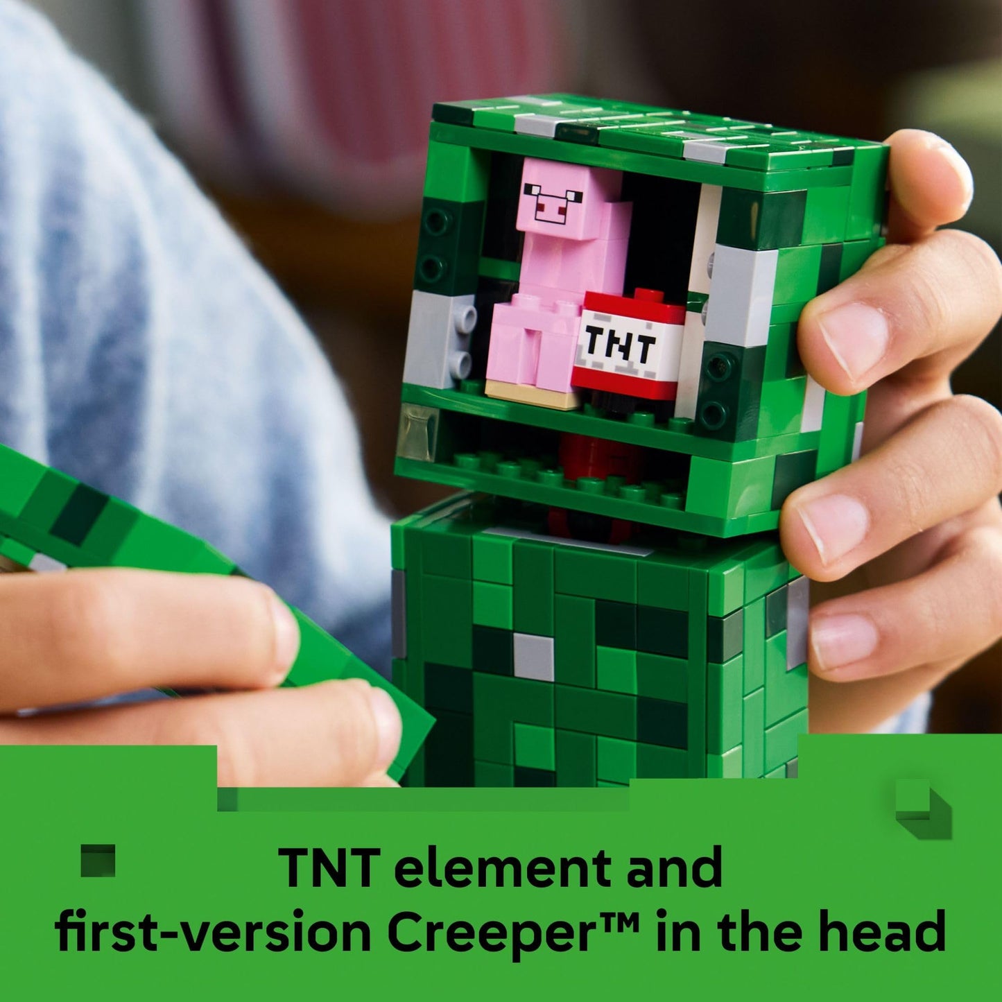 LEGO Minecraft Creeper, juguete de construcción para niños - Juguete de Minecraft para niños y niñas, mayores de 10 años - Decoración para la habitación de gamers - Incluye minifigura de la primera versión - Regalo de Navidad - 21276