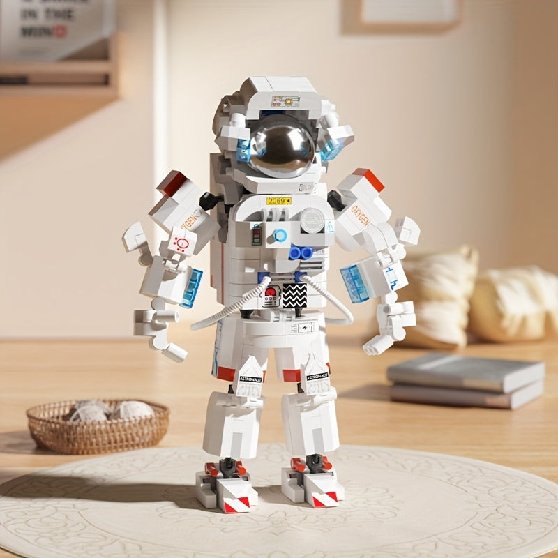 Juego de bloques de construcción en miniatura de astronauta de 632 piezas: kit coleccionable, material ABS, modelo de superhéroe con temática espacial. El regalo perfecto para cumpleaños de adultos, Navidad y decoración