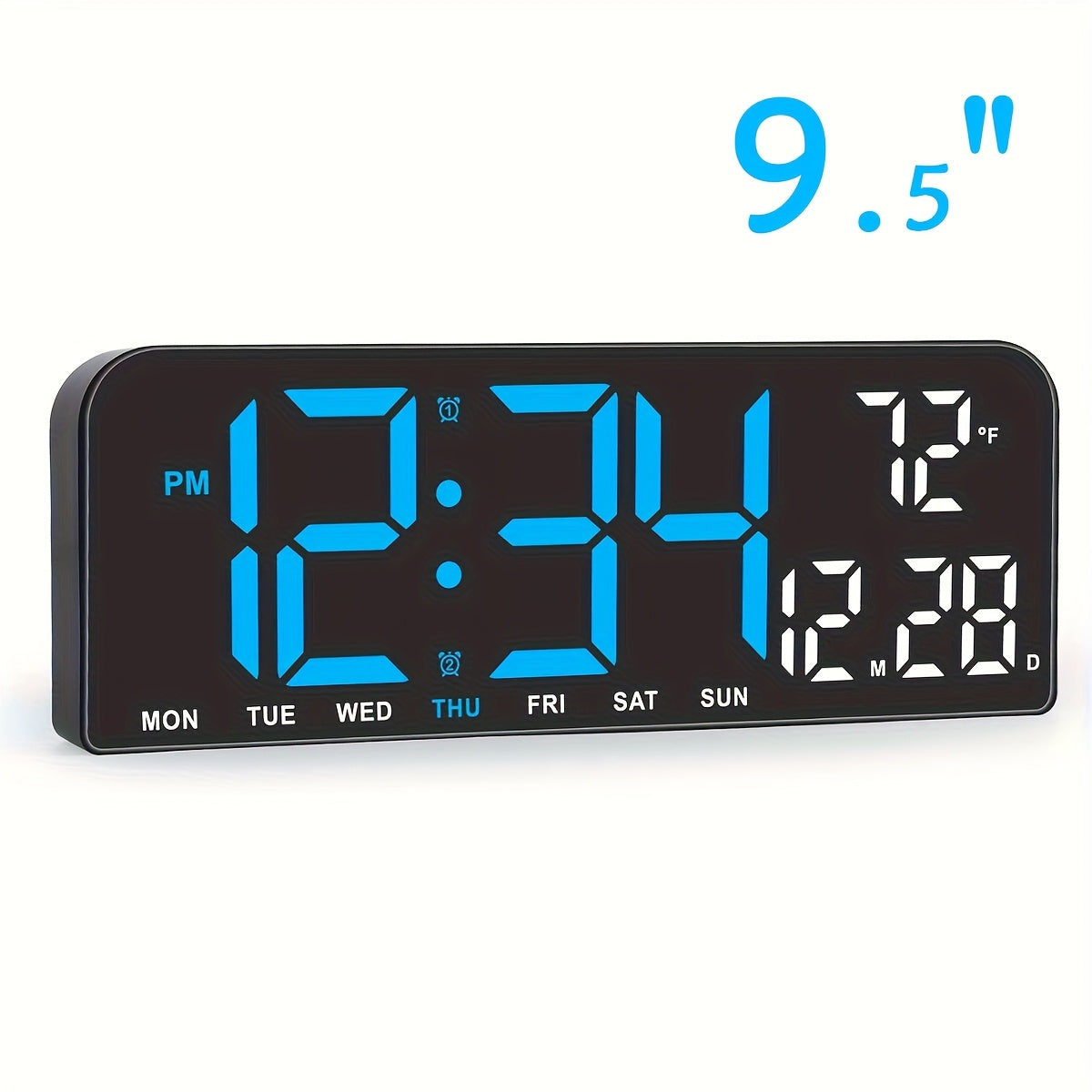 Reloj despertador digital LED extragrande con pantalla extragrande, atenuador automático y control remoto. Reloj moderno grande con temperatura, fecha, semana, temporizador/cuenta regresiva, modo 12/24 h, pantalla LED fácil