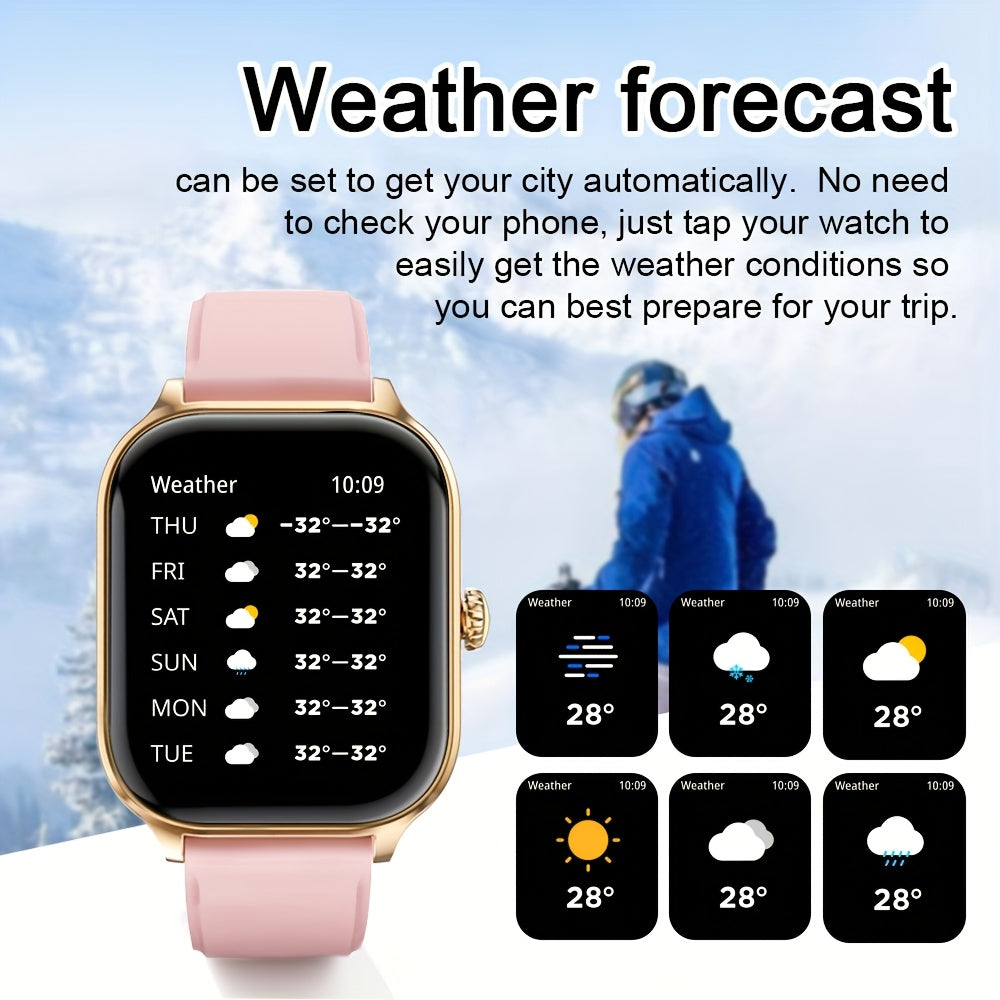 Reloj inteligente con pantalla grande de 1/2 pulgada (2.01") para hombre y mujer, compatible con Android/iPhone, más de 100 modos deportivos, pantalla de 5.2 pulgadas con alertas de llamadas y mensajes, compatible con smartp