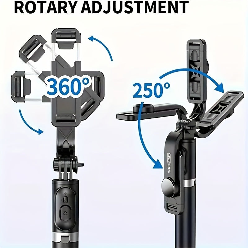 Palo selfie extensible para teléfono de 40 pulgadas, soporte de suelo profesional diseñado para transmisión en vivo con control remoto inalámbrico, trípode para teléfono inteligente, giratorio de 360°, monopié de mano