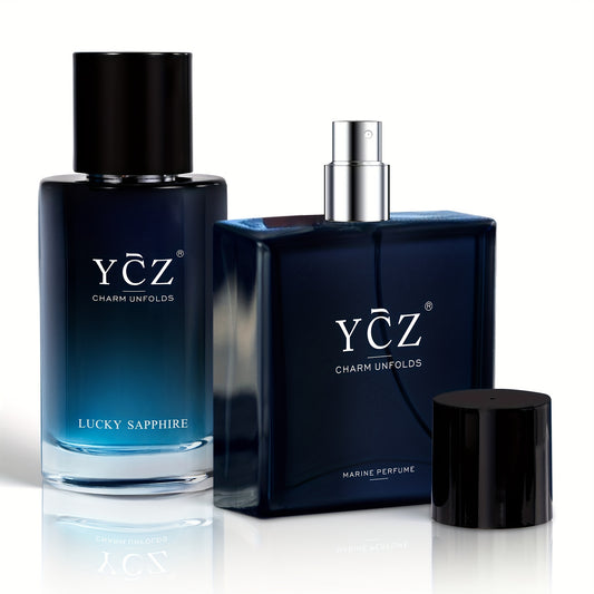 Colonia para hombre de 50 ml - Seductora fragancia oriental amaderada con pomelo, jengibre y almizcle | Sin BPA, a base de alcohol ni formaldehído | Aroma fresco y duradero para citas y ropa informal | Regalo ideal