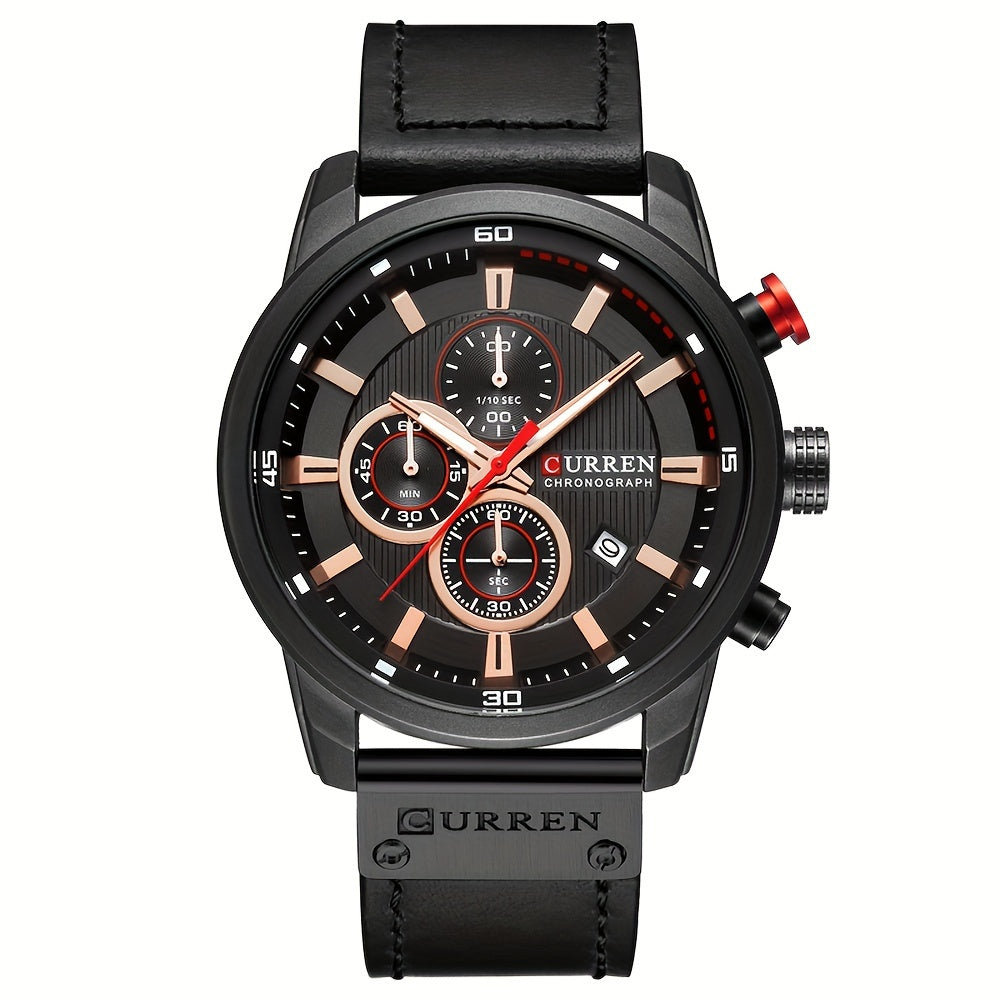 Relojes para hombre Reloj de pulsera deportivo de cuarzo con cronógrafo y fecha para hombre