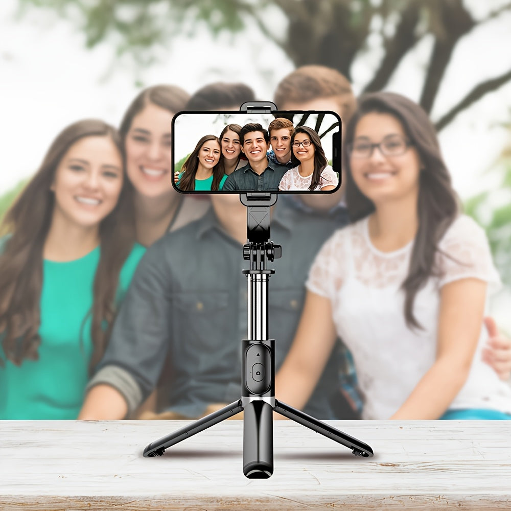 Palo selfie extensible para teléfono de 40 pulgadas, soporte de suelo profesional diseñado para transmisión en vivo con control remoto inalámbrico, trípode para teléfono inteligente, giratorio de 360°, monopié de mano