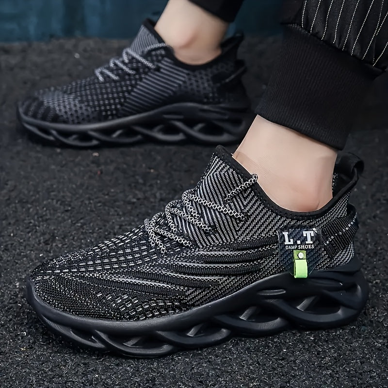 DAMYUAN Zapatillas ligeras y transpirables para hombre - Suela de EVA antideslizante, zapatillas bajas para correr, caminar, entrenar, parte superior de tela y plantilla acolchada - Zapatillas deportivas informales para todas