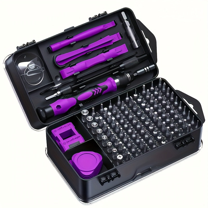 Juego de destornilladores de precisión de 117/138 piezas, apto para ordenadores, teléfonos móviles, relojes, gafas, productos electrónicos y otros. Todas las puntas de precisión son de acero al cromo-vanadio, resistente
