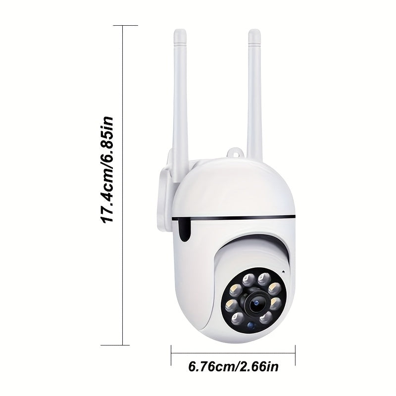 Cámaras de seguridad inteligentes 5G HD con WiFi de 3 MP Full HD, monitoreo panorámico de 360° con control PTZ, alertas de detección de movimiento, visión diurna y nocturna a todo color y audio bidireccional remoto a tra