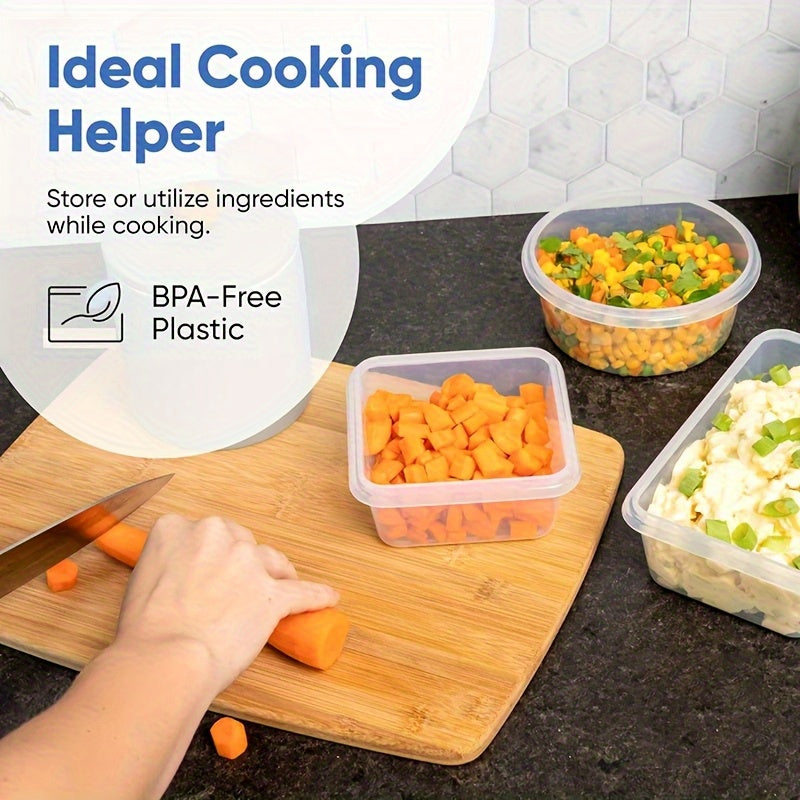 Juego de 48 recipientes de almacenamiento de alimentos de lujo de alta calidad: diseño sellado, libre de BPA, tapa fácil de cerrar, apilable y apto para microondas; incluye 24 recipientes, 24 tapas, etiquetas gratuitas y ro