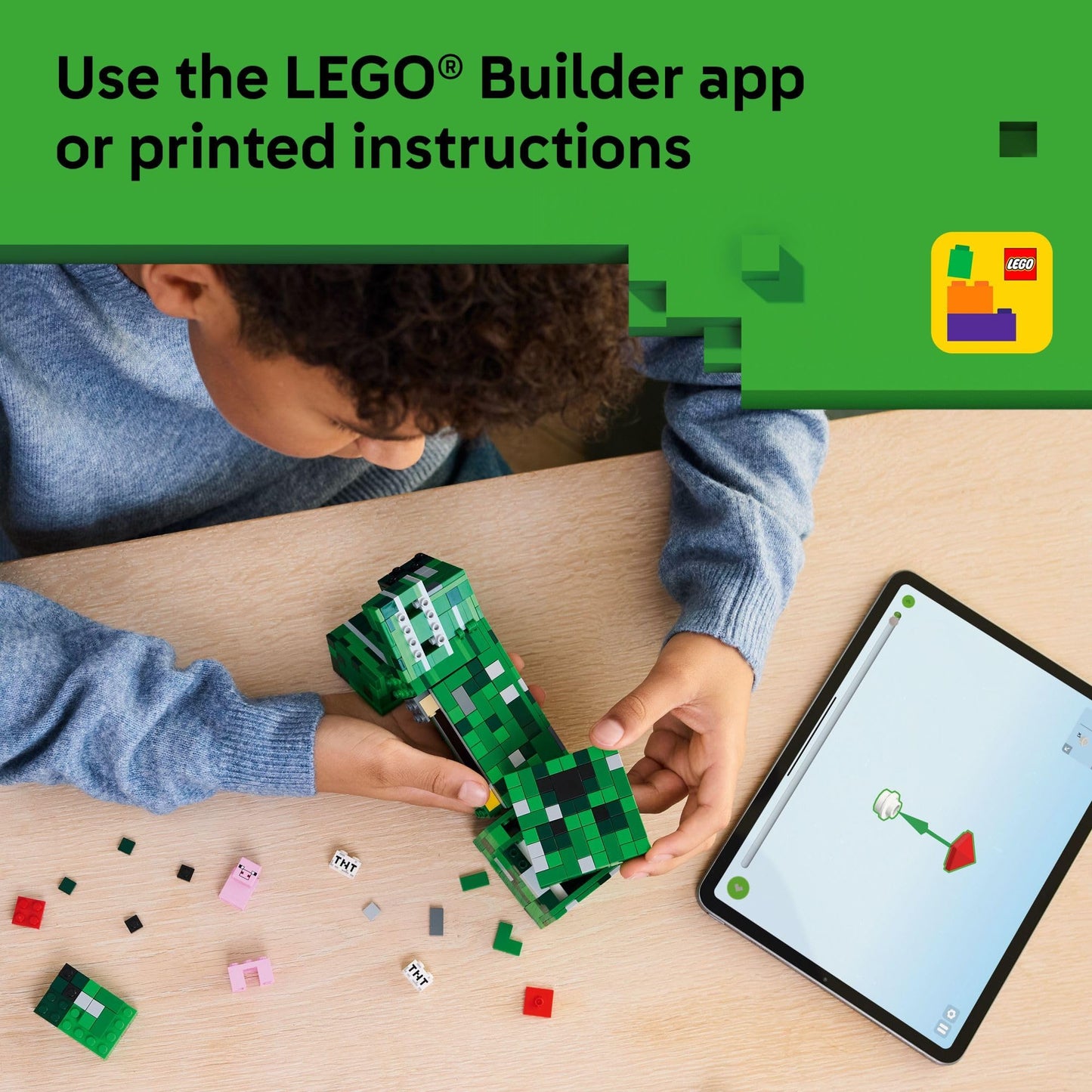 LEGO Minecraft Creeper, juguete de construcción para niños - Juguete de Minecraft para niños y niñas, mayores de 10 años - Decoración para la habitación de gamers - Incluye minifigura de la primera versión - Regalo de Navidad - 21276