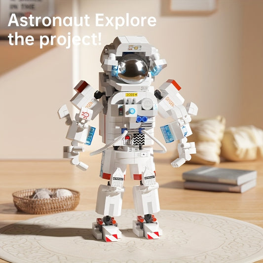 Juego de bloques de construcción en miniatura de astronauta de 632 piezas: kit coleccionable, material ABS, modelo de superhéroe con temática espacial. El regalo perfecto para cumpleaños de adultos, Navidad y decoración