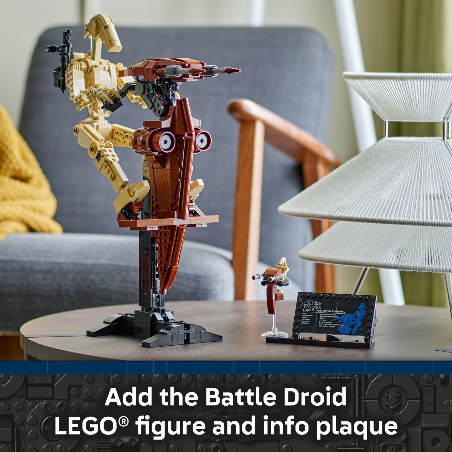 LEGO Star Wars: La Amenaza Fantasma - Droide de Batalla con STAP - Juguete de construcción y aprendizaje para niños y niñas a partir de 12 años - Kit de juguete y modelo de Star Wars - Regalo de Navidad - 75428