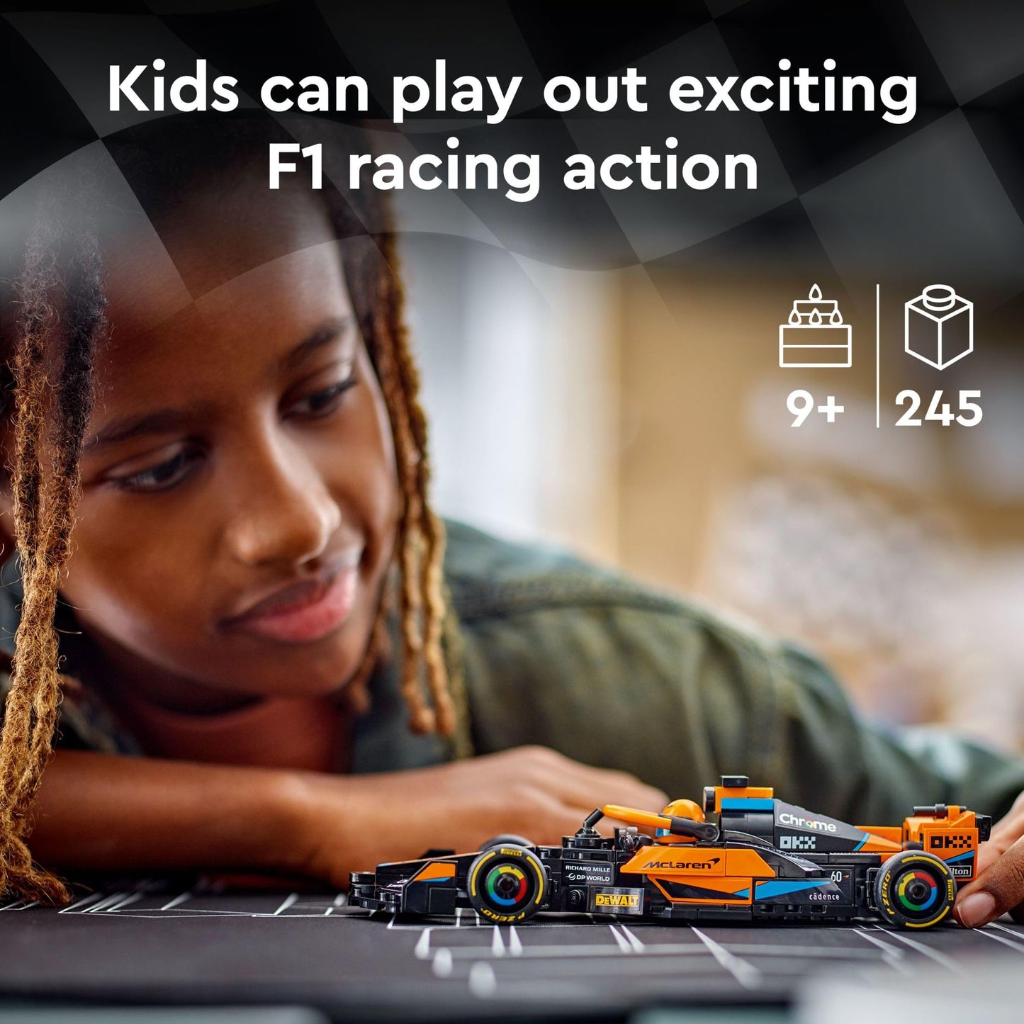 LEGO Speed Champions 2023 McLaren Fórmula 1, coche de carreras de juguete para jugar y exhibir. Set de construcción McLaren para niños. Ideal como regalo para niños y niñas a partir de 9 años que disfrutan del juego independiente. 76919