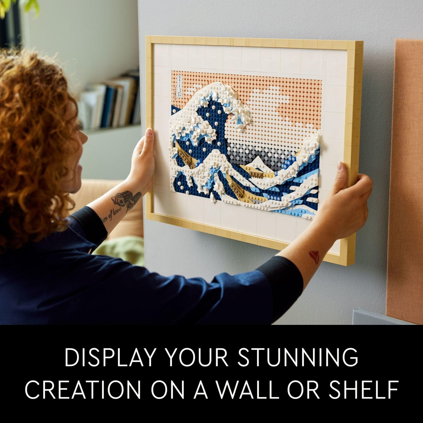 LEGO Art Hokusai La Gran Ola - Set de construcción de arte mural japonés enmarcado - Decoración de pared única para el hogar, la habitación o la oficina - Actividad divertida para adultos mayores de 18 años - Regalo para hombres y mujeres - 31208