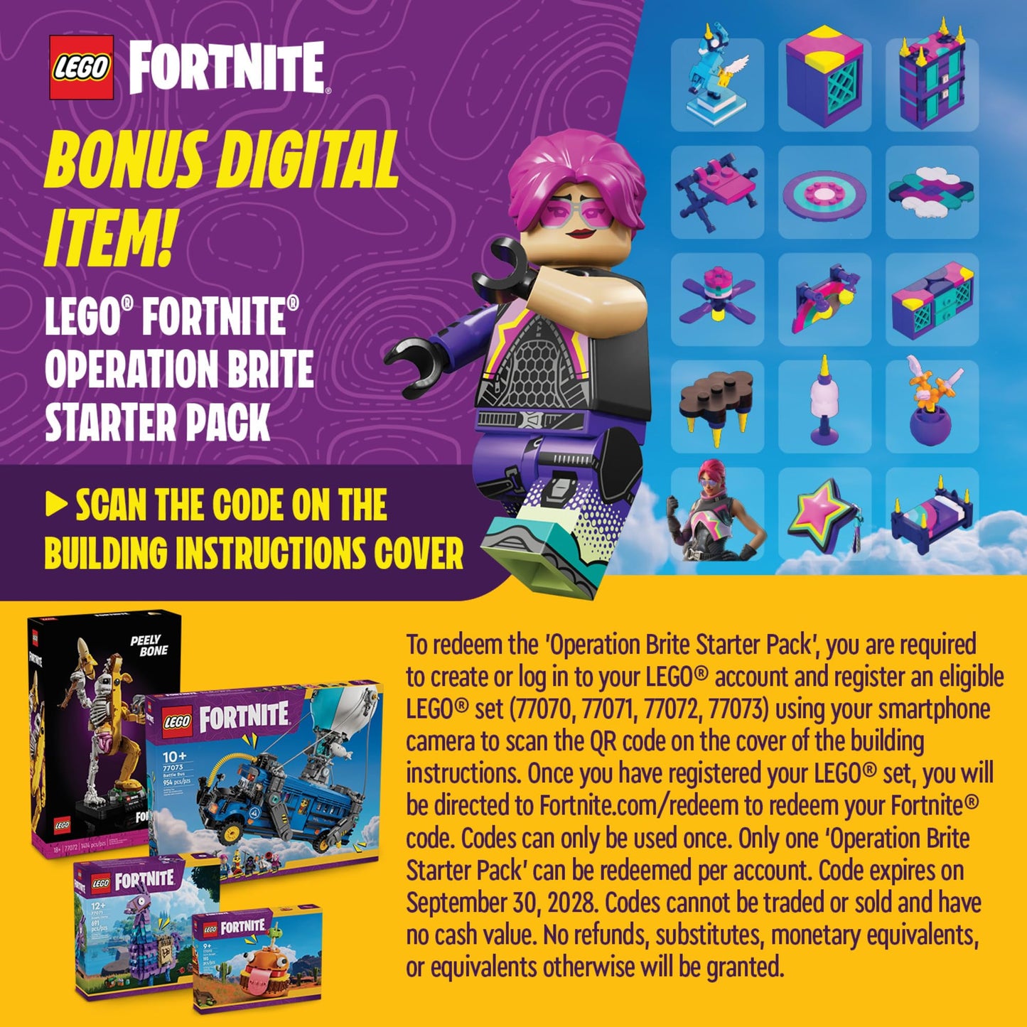 LEGO Fortnite Durrr Burger Set de construcción - Juguete infantil para gamers, mayores de 9 años - Modelo de exhibición, juguete coleccionable de Fortnite - Regalo para niños y niñas - 77070