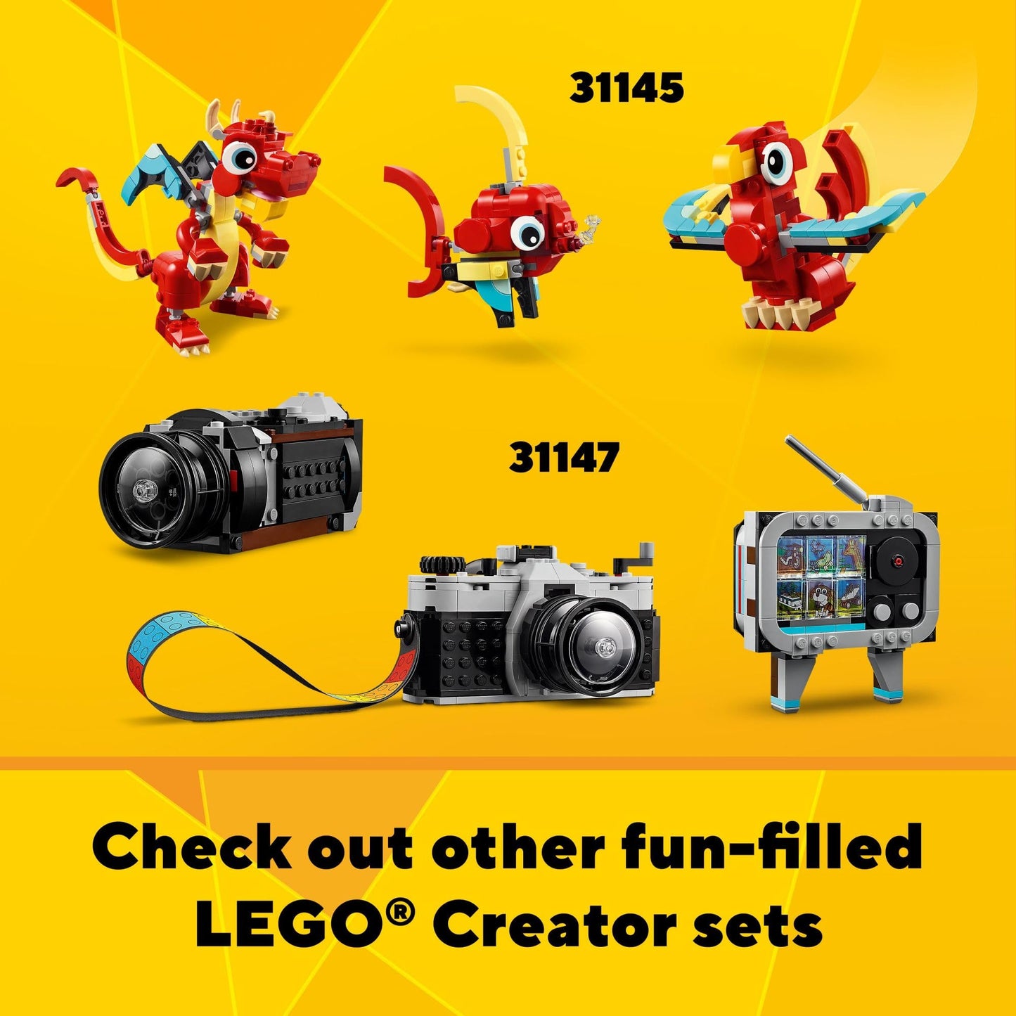 LEGO Creator 3 en 1 Camión plataforma con helicóptero de juguete. Se transforma de camión plataforma a avión de hélice, coche deportivo y todoterreno. Ideal para regalar a niños y niñas a partir de 7 años. 31146