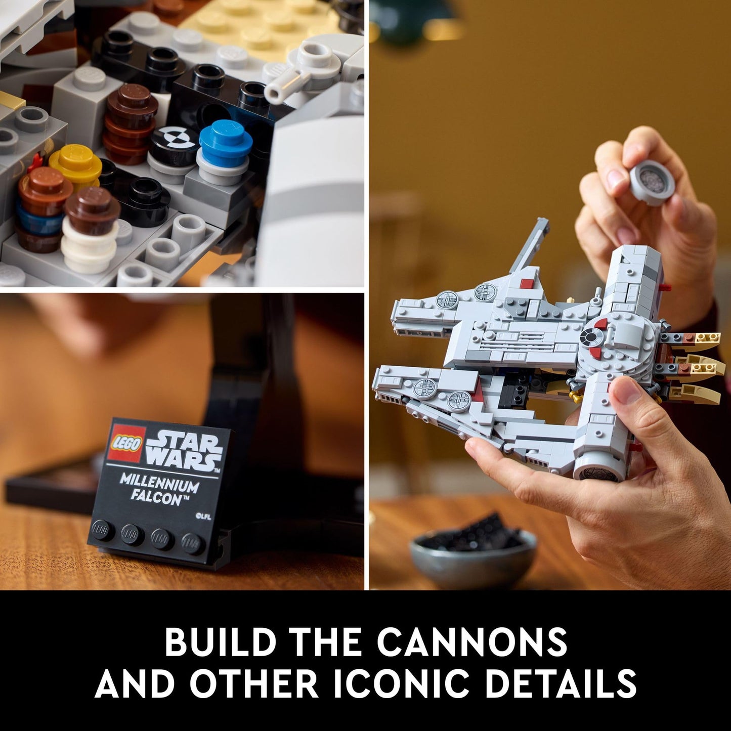 LEGO Star Wars Halcón Milenario: Una Nueva Esperanza - Modelo Coleccionable 25 Aniversario - Set de Construcción DIY para Adultos (Mayores de 18 Años) - Incluye Soporte de Exhibición - Regalo Star Wars - 75375