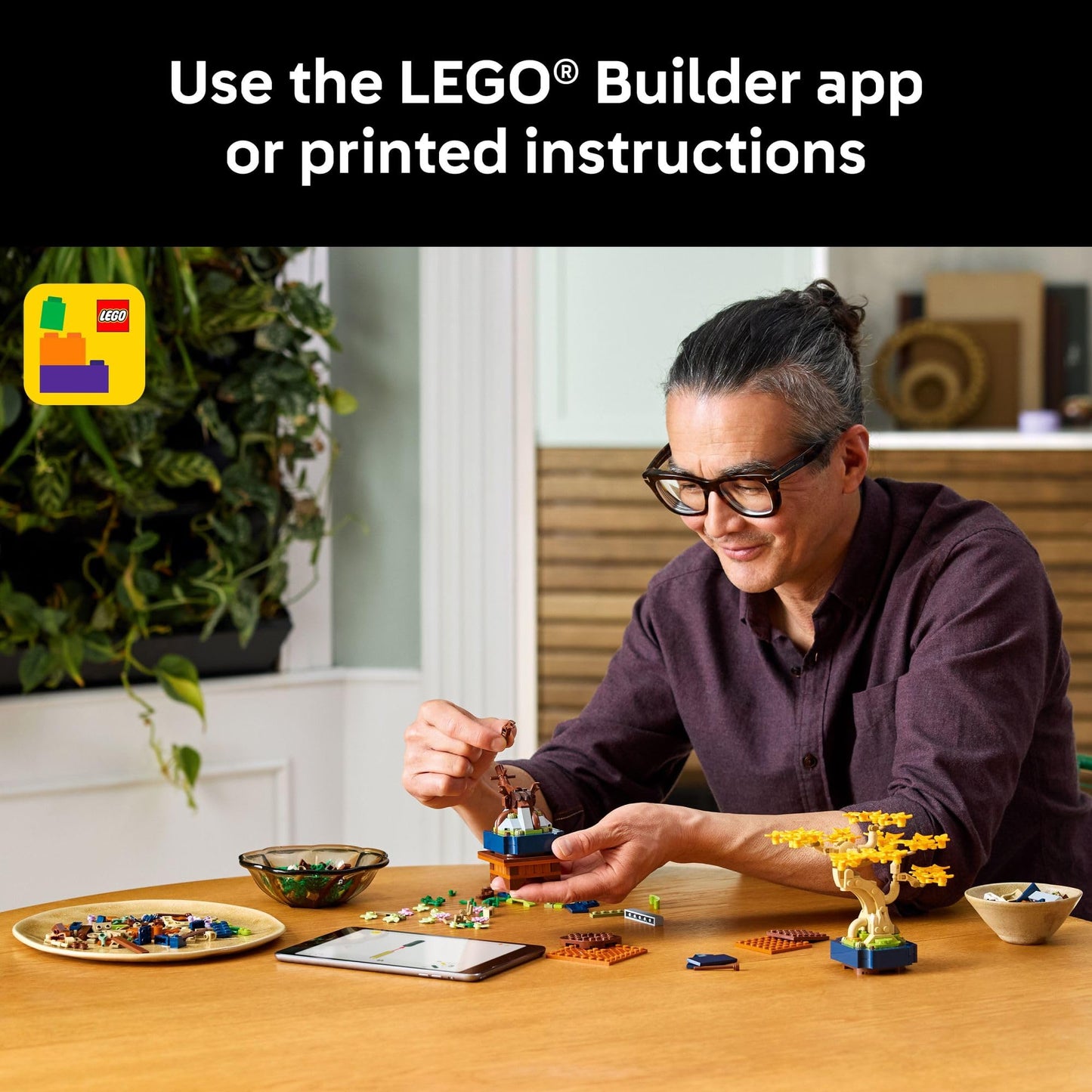 Set de construcción LEGO Botanicals Mini Bonsáis - Bloques de construcción de bonsáis artificiales para adultos (mayores de 18 años) - Decoración DIY para el hogar y la oficina (para hombres y mujeres) - Regalo de Navidad - 10373