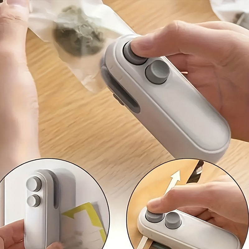 Selladora de bolsas USB, portátil para refrigerios, almuerzos y viajes. Cierre magnético (1 Unidad)