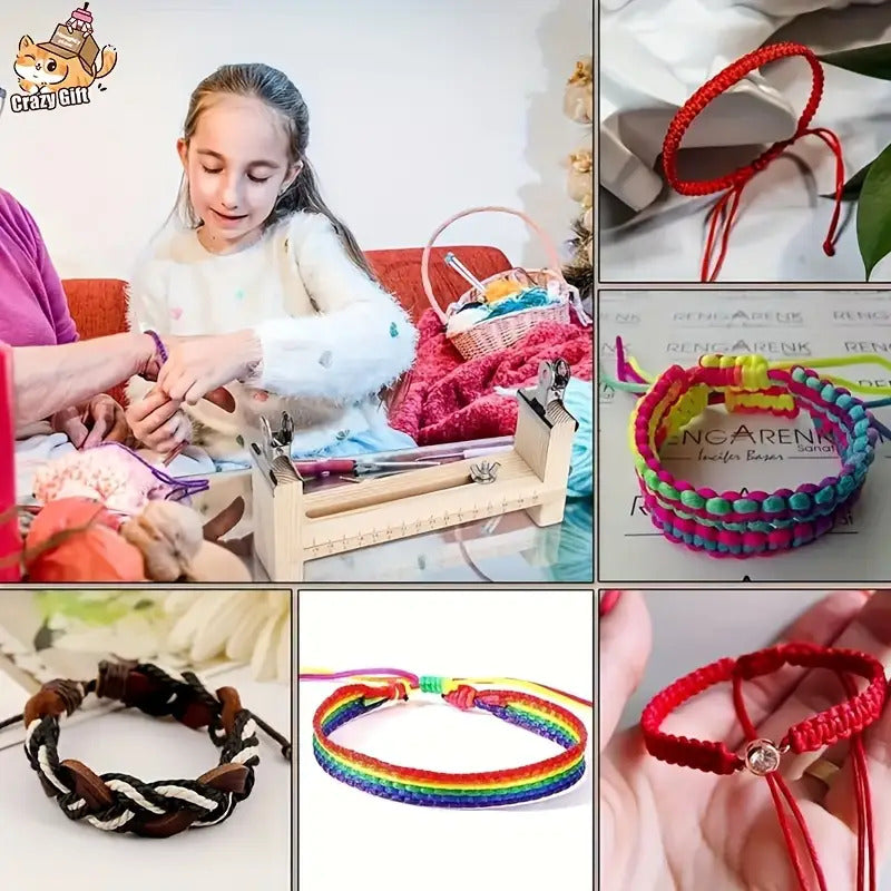 Soporte resistente de madera para hacer joyas. Marco en forma de U. Maquina manual para hacer pulseras y collares.