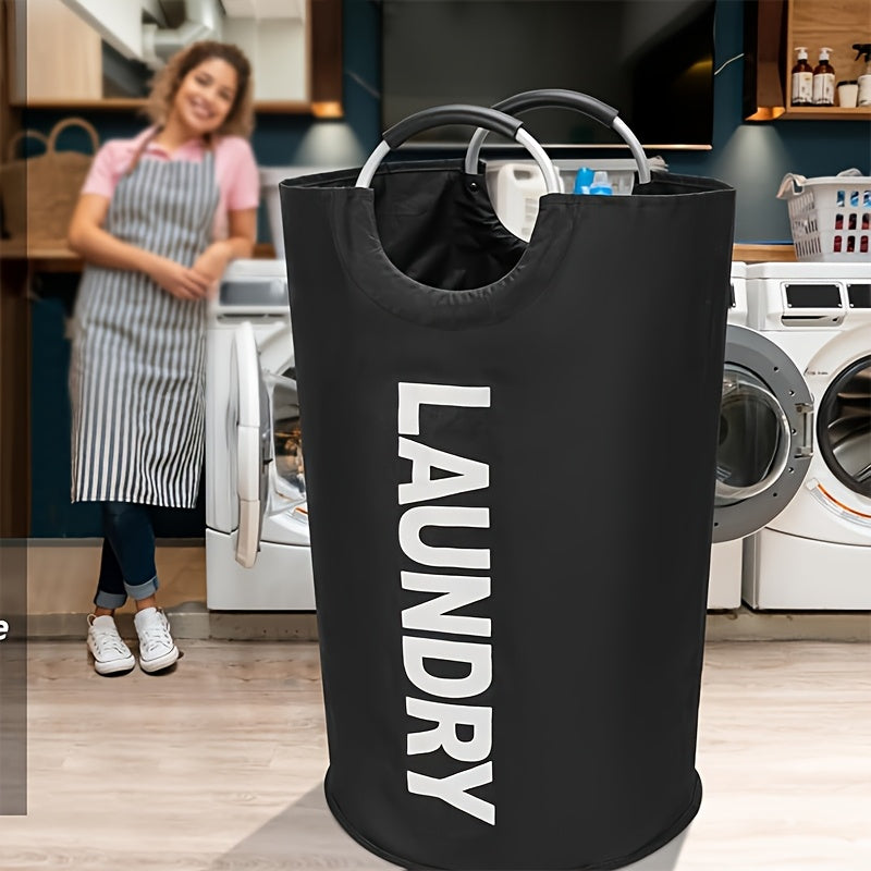 Cesta grande para la ropa sucia con bolsa plegable, percha alta independiente, cesto plegable para la ropa sucia, cesta de alta calidad. El asa tiene un diseño de medio anillo que la fija y la hace más segura y resistente a