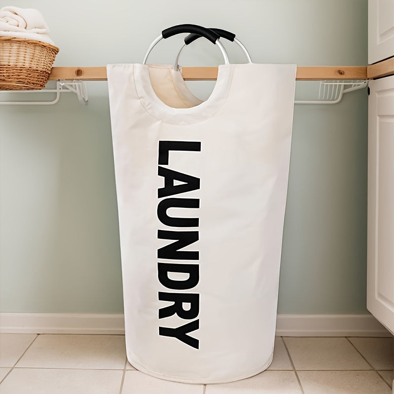 Cesta grande para la ropa sucia con bolsa plegable, percha alta independiente, cesto plegable para la ropa sucia, cesta de alta calidad. El asa tiene un diseño de medio anillo que la fija y la hace más segura y resistente a