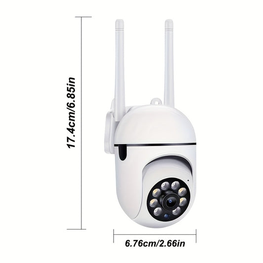 Cámaras de seguridad wifi de 4 piezas, 1080P, inalámbricas, para exteriores, con vista panorámica de 360°, detección de movimiento PIR inteligente, seguimiento de movimiento con IA, visión nocturna a color, audio bidire