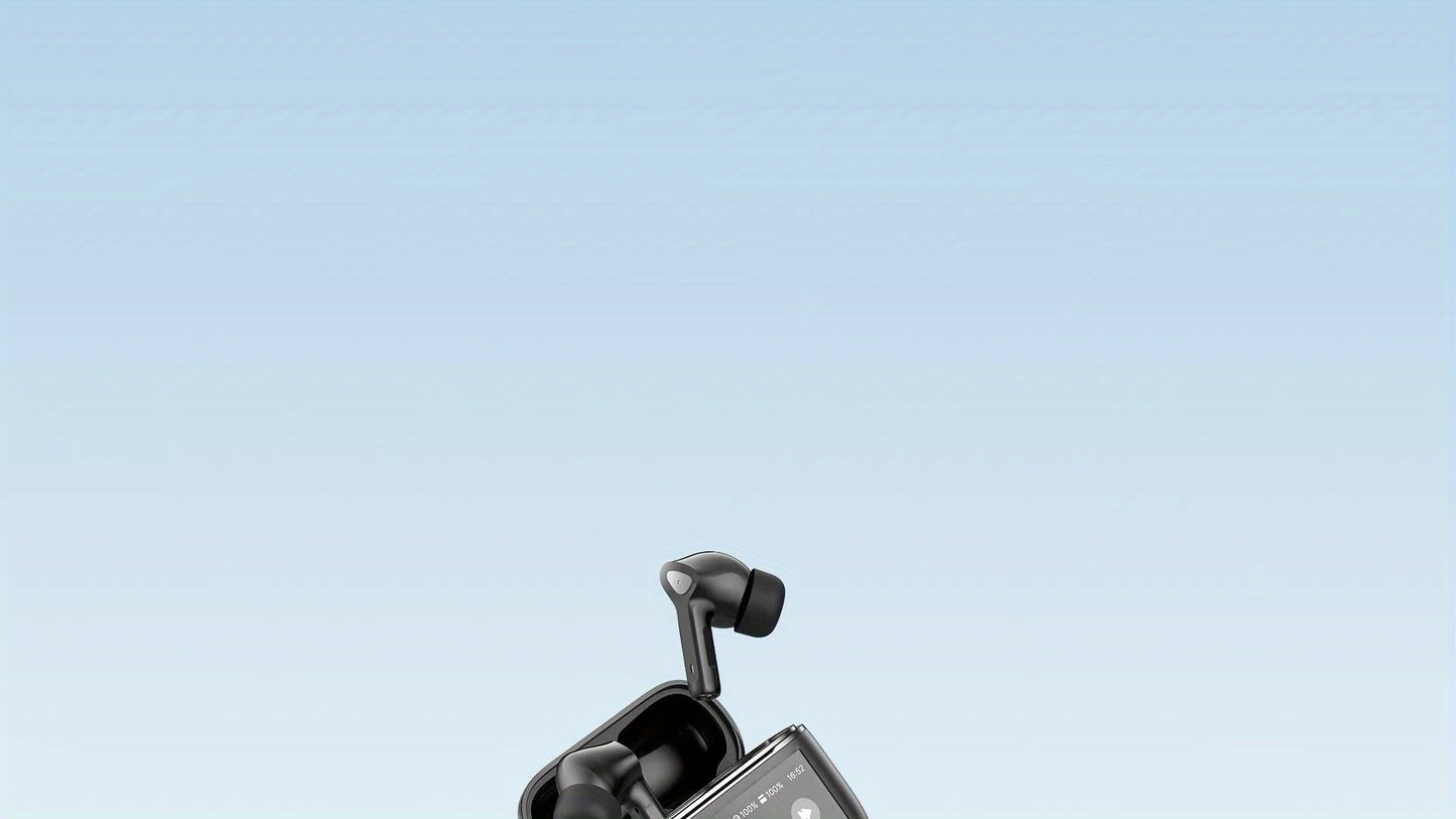 Auriculares inalámbricos con pantalla táctil de 5.3", batería de larga duración de 50 h, graves profundos, micrófono HD, aptos para teléfonos móviles, tabletas y portátiles. Auriculares inalámbricos con carga inalám