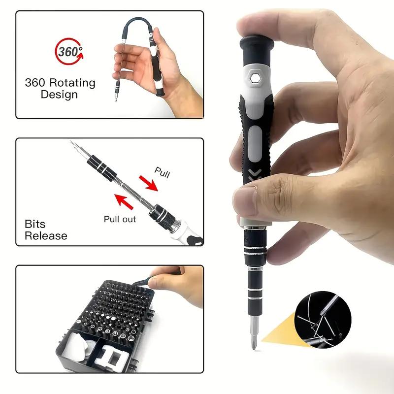 Juego de destornilladores de precisión 115 en 1, minikit profesional de herramientas de reparación magnética, destornillador pequeño para teléfono, ordenador, reloj, portátil, MacBook, consola de juegos, electrónica, j