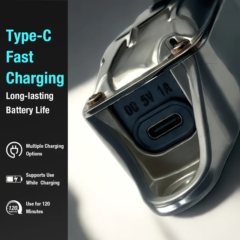 Juego de cortapelos eléctrico para hombre, juego de cortapelos, juego de cortapelos eléctrico para el hogar, cortapelos eléctrico con carga USB, cuchilla de aleación, pantalla LCD, diseño tallado, para viajes en coche o