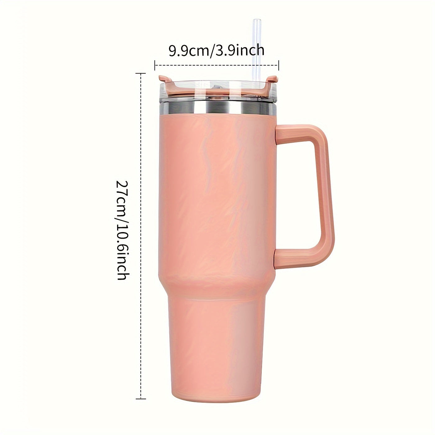 Vaso de acero inoxidable de 1,2 litros con asa y tapa con pajita, taza térmica de viaje para deportes, fitness y actividades al aire libre, reutilizable para coche, botella de agua de gran capacidad (1,2 litros), varios colo