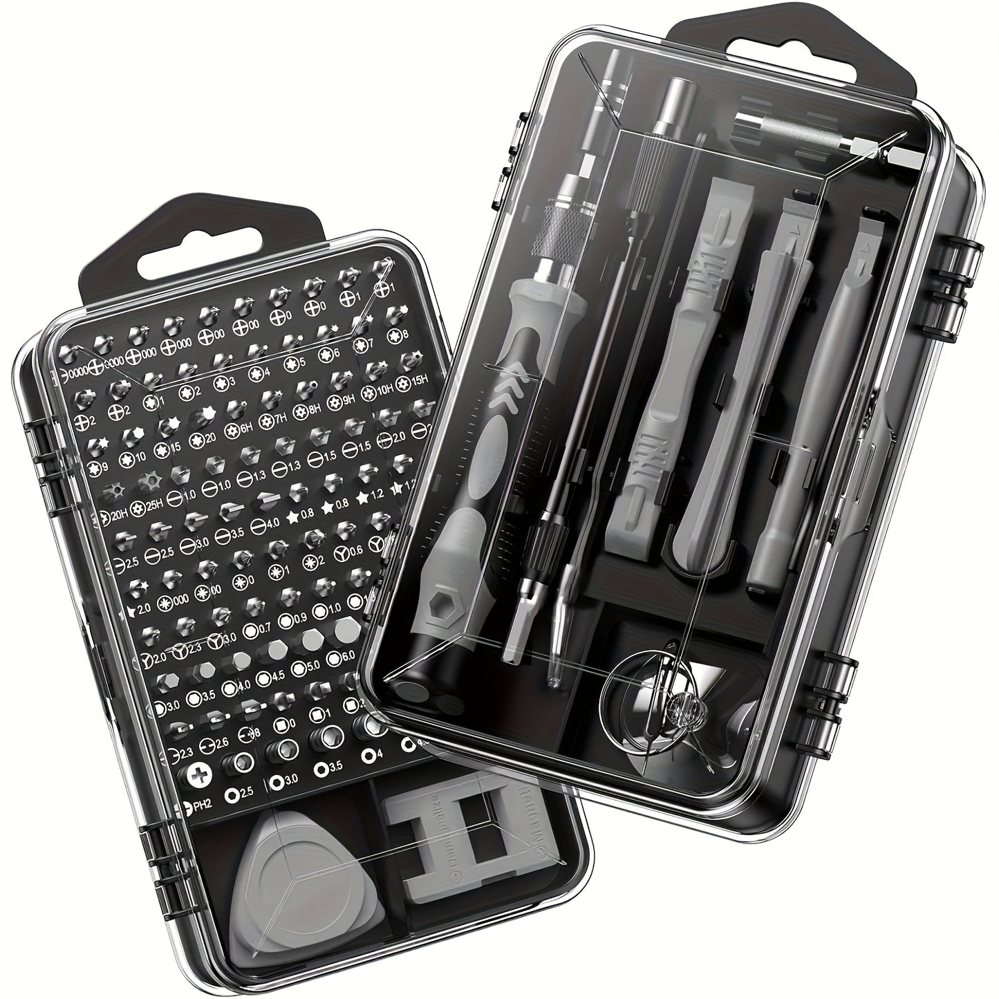 Juego de destornilladores de precisión de 117/138 piezas, apto para ordenadores, teléfonos móviles, relojes, gafas, productos electrónicos y otros. Todas las puntas de precisión son de acero al cromo-vanadio, resistente
