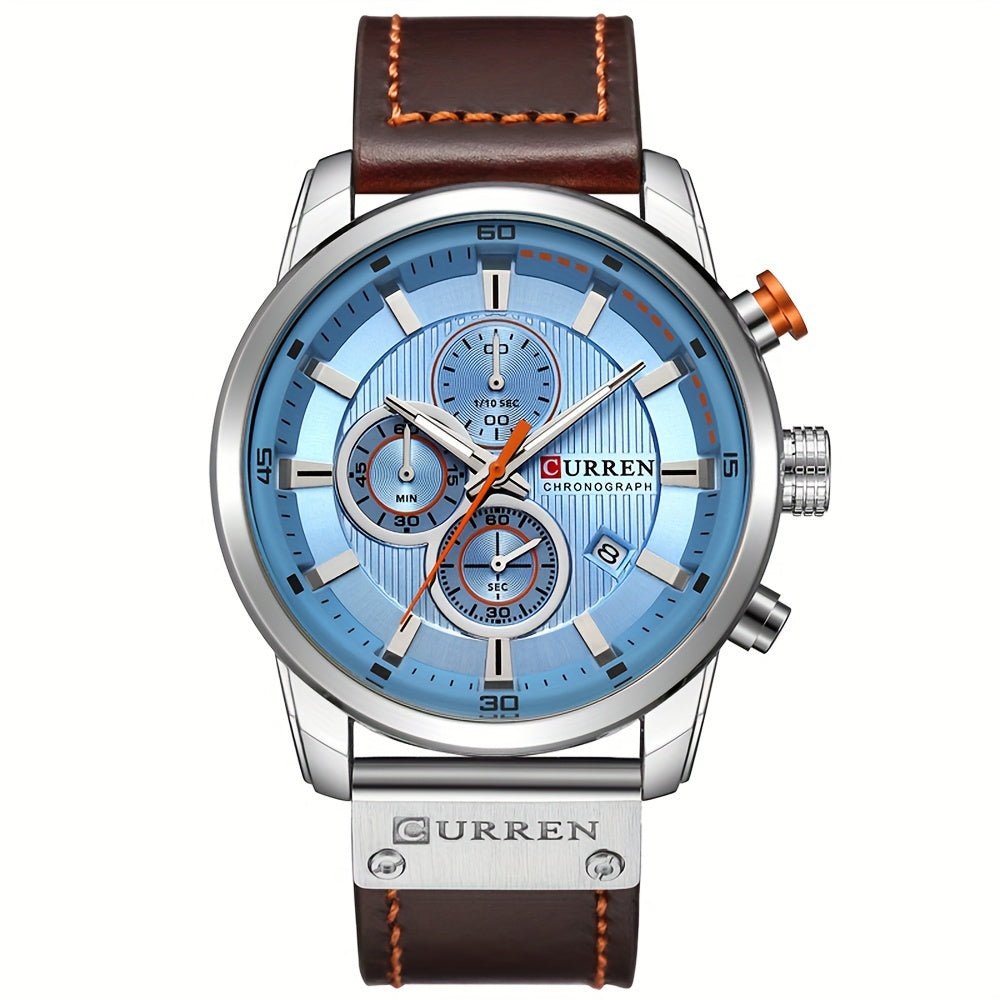 Relojes para hombre Reloj de pulsera deportivo de cuarzo con cronógrafo y fecha para hombre